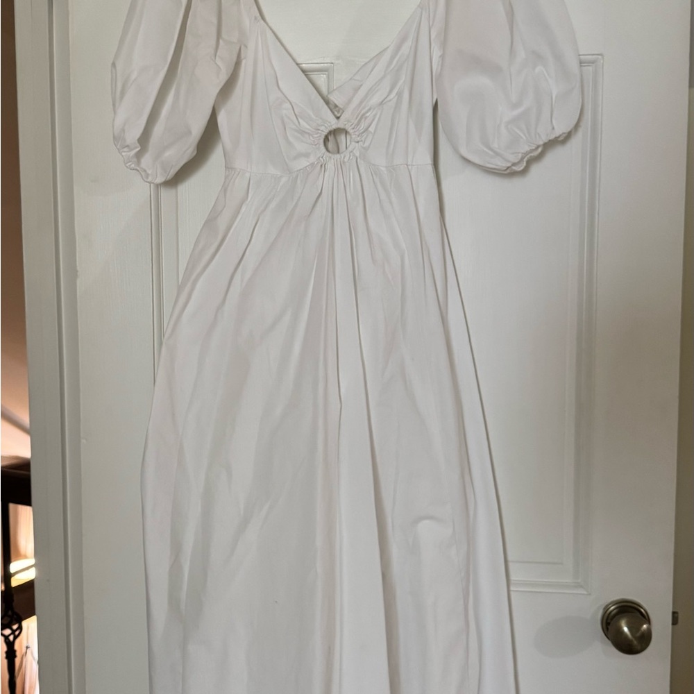 White Puff Sleeve Dress